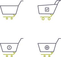 empty cart and confirm order Icon vector