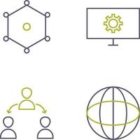 nodes and network setting Icon vector
