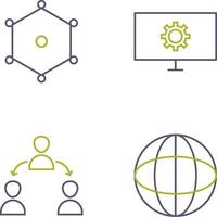 nodes and network setting Icon vector