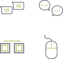 messages and conversation bubbles Icon vector