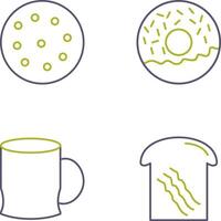 cookie and doughnut Icon vector