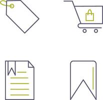 tag and cart Icon vector