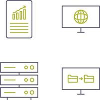 data files and weather global Icon vector