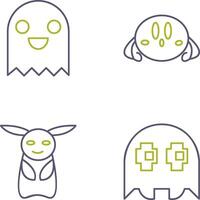 Game Character and VGame Charcter Icon vector