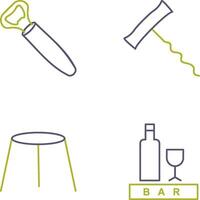 opener and corkscrew Icon vector