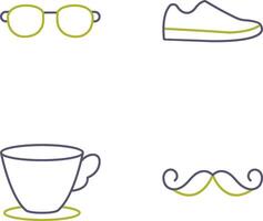 Sunglasses and Shoe Icon vector