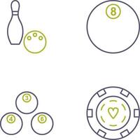 Bowling and Eight Ball Icon vector