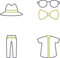 Hat and Hipster Style Icon vector