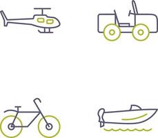 Helicopter and Safari Icon vector