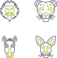 Lion and Cheetah Icon vector