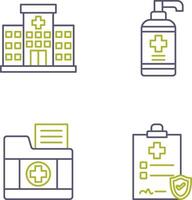 Hospital and coid Icon vector