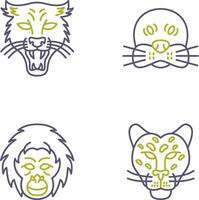 Puma and seal Icon vector