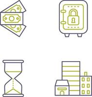 Money and Safe Box Icon vector