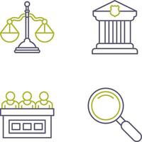 Balance and Courthouse Icon vector