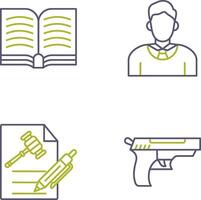 Book and Judge Icon vector