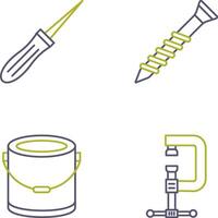 Awl and Screw Icon vector