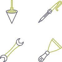 Plumb Bob and Soldering Icon vector