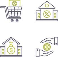 Shopping Tax and estate Icon vector