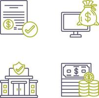 Paid and Online Loan Icon vector