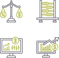 Scale and Abacus Icon vector