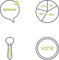 Message Bubbles and Pie Chart Icon vector