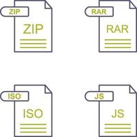 ZIP and RAR Icon vector