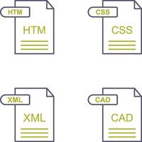 HTM and CSS Icon vector