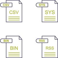 CSV and SYS Icon vector