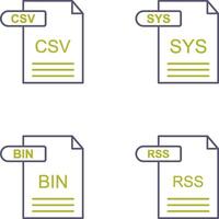 CSV and SYS Icon vector