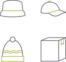 sombrero y atlético icono vector