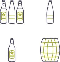 cerveza botellas y alcohol icono vector