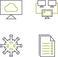 Cloud Systems and Connected Icon vector