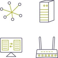 Internet and Server Network Icon vector