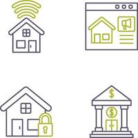 Smart house and Marketing Icon vector