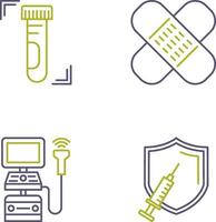 Test Tube and Wound Icon vector