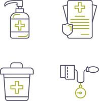 Sanitizer and Receipt Icon vector