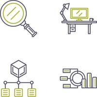 Search and Workspace Icon vector