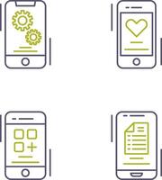Setting and Favourite Icon vector