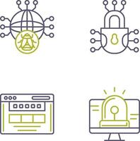 Global Malware and Cyber defence Icon vector