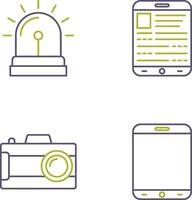 Alarm System and Ebook Icon vector