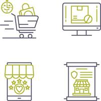Happy Hour and Out of Stock Icon vector