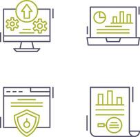 Upload and Dashboard Icon vector