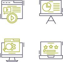 Content and Pie Chart Icon vector