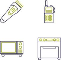 Trimmer and Communication Icon vector