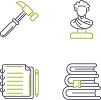 Hammer and Statue Icon vector