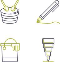 Drum and Pen Icon vector