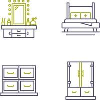 vendaje mesa y cama icono vector