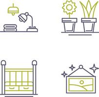 Lamps and House Plants Icon vector