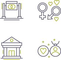 Wedding and Genders Icon vector