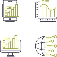 Mobile and Bar Chart Icon vector